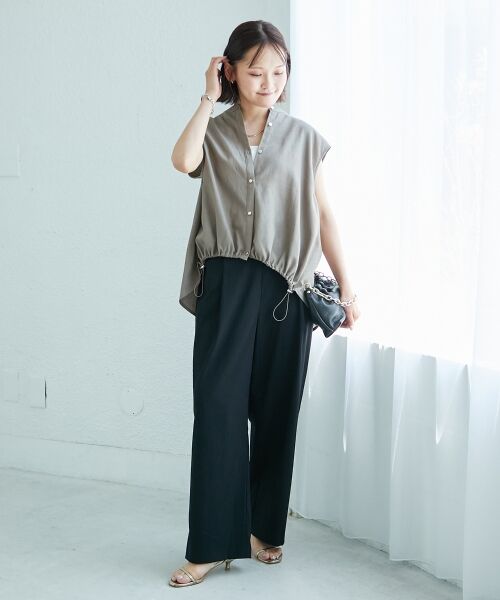 le.coeur blanc / ルクールブラン シャツ・ブラウス | リネンライク裾ドロストブラウス | 詳細25