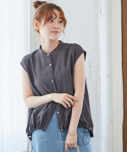 le.coeur blanc / ルクールブラン シャツ・ブラウス | リネンライク裾ドロストブラウス | 詳細3