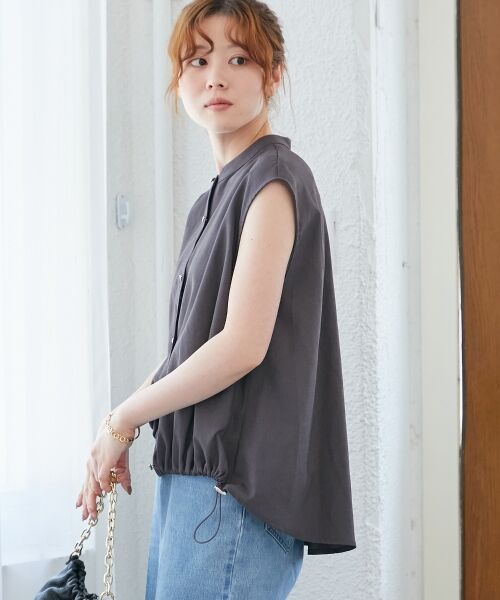 le.coeur blanc / ルクールブラン シャツ・ブラウス | リネンライク裾ドロストブラウス | 詳細4