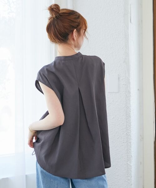 le.coeur blanc / ルクールブラン シャツ・ブラウス | リネンライク裾ドロストブラウス | 詳細6