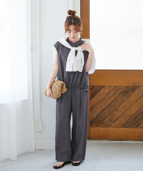 le.coeur blanc / ルクールブラン シャツ・ブラウス | リネンライク裾ドロストブラウス | 詳細7