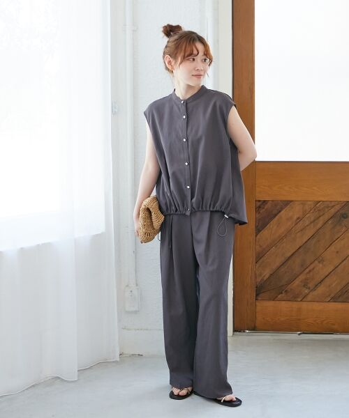 le.coeur blanc / ルクールブラン シャツ・ブラウス | リネンライク裾ドロストブラウス | 詳細8