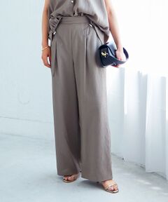 le.coeur blanc / ルクールブラン その他パンツ | ベルト付きリネンライクワイドパンツ