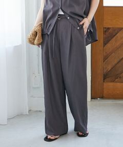 le.coeur blanc / ルクールブラン その他パンツ | ベルト付きリネンライクワイドパンツ