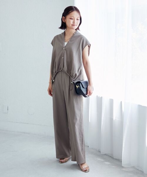 le.coeur blanc / ルクールブラン その他パンツ | ベルト付きリネンライクワイドパンツ | 詳細4