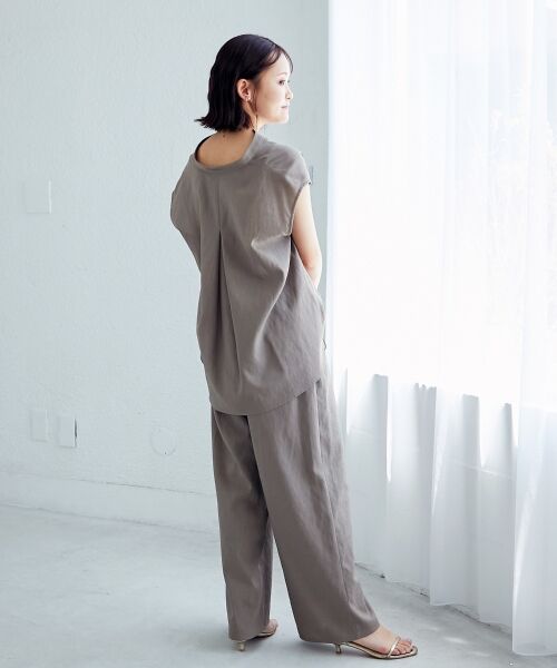 le.coeur blanc / ルクールブラン その他パンツ | ベルト付きリネンライクワイドパンツ | 詳細6