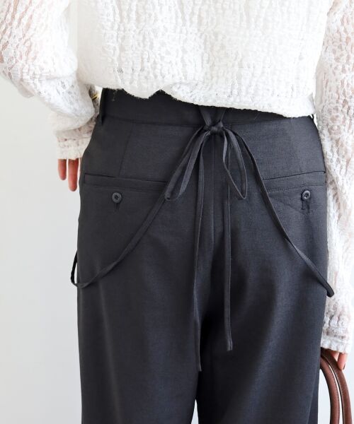 le.coeur blanc / ルクールブラン その他パンツ | 《手洗い可能》ドビークロスサス付きタックワイドパンツ | 詳細16