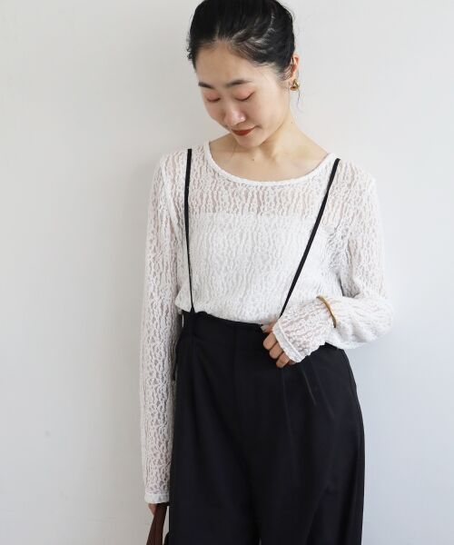 le.coeur blanc / ルクールブラン その他パンツ | 《手洗い可能》ドビークロスサス付きタックワイドパンツ | 詳細17