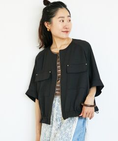 le.coeur blanc / ルクールブラン ブルゾン | 《シワになりにくく速乾性》ドビークロスドロストブルゾン