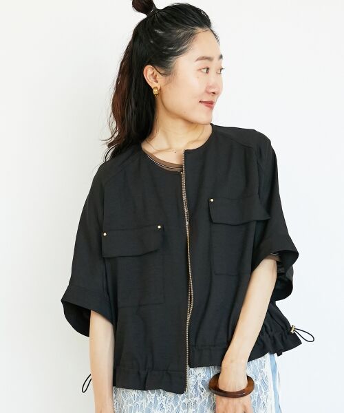 le.coeur blanc / ルクールブラン ブルゾン | 《シワになりにくく速乾性》ドビークロスドロストブルゾン | 詳細16