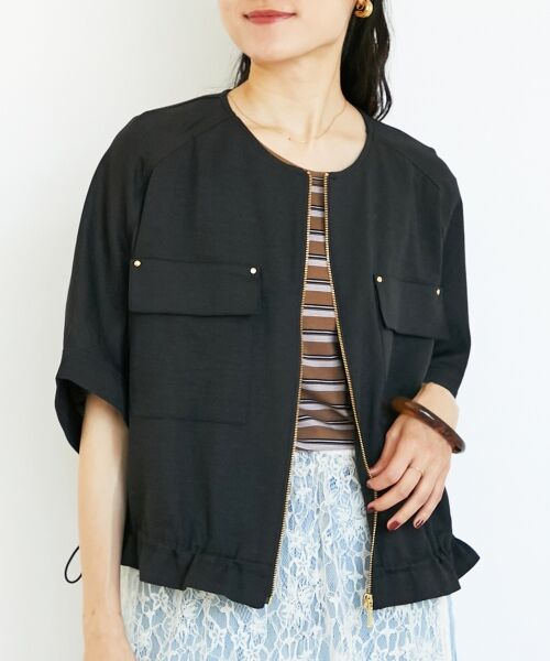 le.coeur blanc / ルクールブラン ブルゾン | 《シワになりにくく速乾性》ドビークロスドロストブルゾン | 詳細17