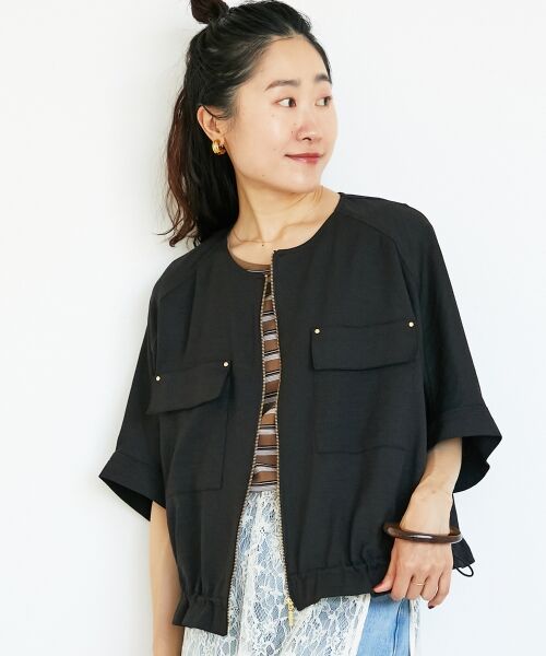 le.coeur blanc / ルクールブラン ブルゾン | 《シワになりにくく速乾性》ドビークロスドロストブルゾン | 詳細18