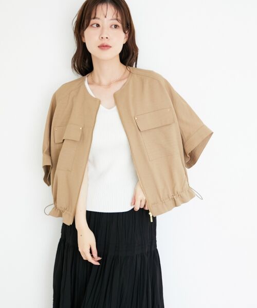 le.coeur blanc / ルクールブラン ブルゾン | 《シワになりにくく速乾性》ドビークロスドロストブルゾン | 詳細3