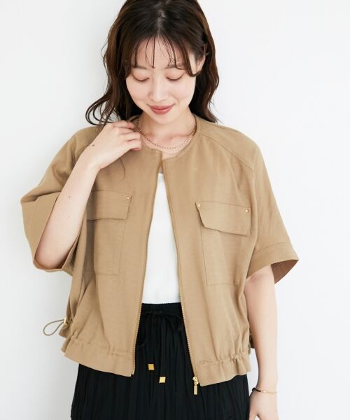 le.coeur blanc / ルクールブラン ブルゾン | 《シワになりにくく速乾性》ドビークロスドロストブルゾン | 詳細4