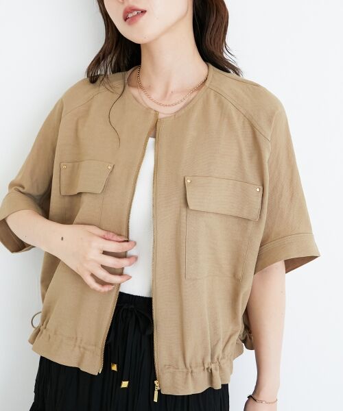 le.coeur blanc / ルクールブラン ブルゾン | 《シワになりにくく速乾性》ドビークロスドロストブルゾン | 詳細5