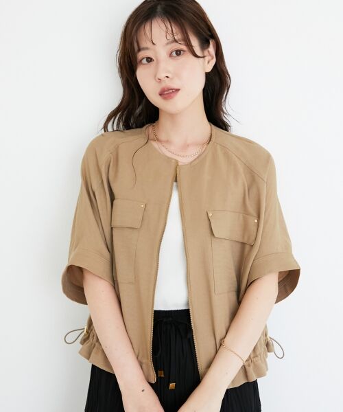 le.coeur blanc / ルクールブラン ブルゾン | 《シワになりにくく速乾性》ドビークロスドロストブルゾン | 詳細6