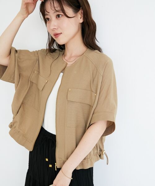 le.coeur blanc / ルクールブラン ブルゾン | 《シワになりにくく速乾性》ドビークロスドロストブルゾン | 詳細7