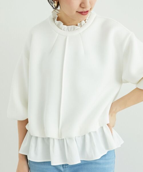 le.coeur blanc / ルクールブラン カットソー | 《手洗い可能》TORRAZZO DONNA 別注2WAYレイヤード | 詳細14