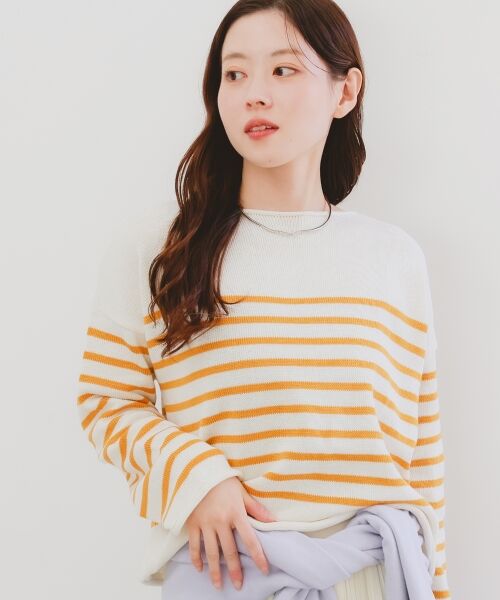 le.coeur blanc / ルクールブラン ニット・セーター | 《手洗い可能》TRICOTS JEANMARC ボーダーニット | 詳細2