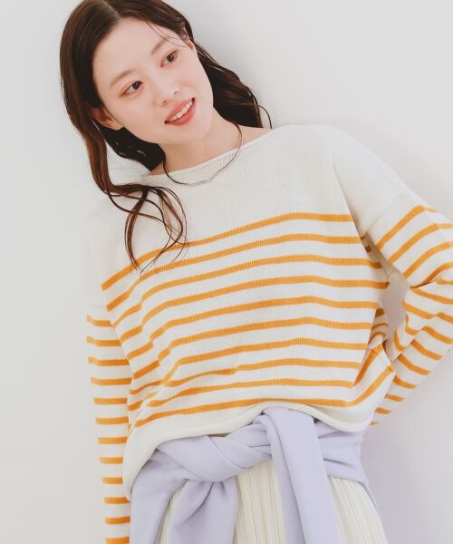 le.coeur blanc / ルクールブラン ニット・セーター | 《手洗い可能》TRICOTS JEANMARC ボーダーニット | 詳細4