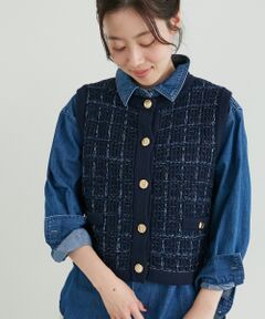 le.coeur blanc / ルクールブラン ベスト | TORRAZZO DONNA 別注ツイード調ベスト