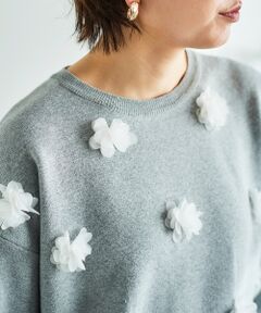 le.coeur blanc / ルクールブラン ニット・セーター | 《手洗い可能》TORRAZZO DONNA別注フラワーモチーフニット