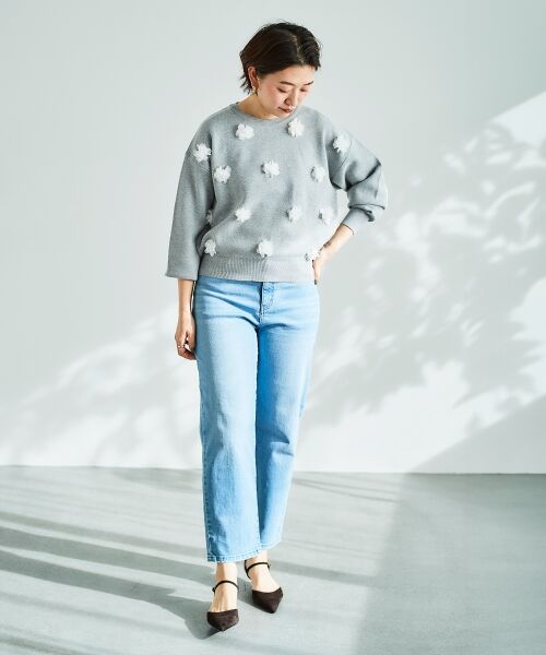 le.coeur blanc / ルクールブラン ニット・セーター | 《手洗い可能》TORRAZZO DONNA別注フラワーモチーフニット | 詳細20