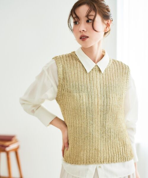 le.coeur blanc / ルクールブラン ベスト | アビガイルラメベスト | 詳細4