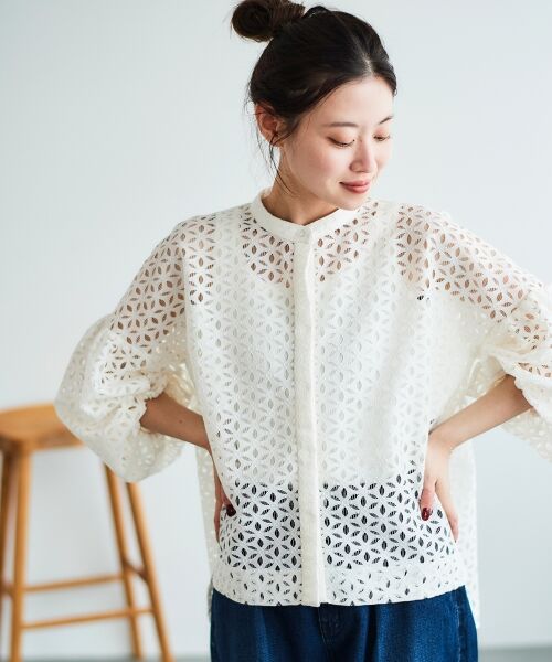 le.coeur blanc / ルクールブラン シャツ・ブラウス | 《手洗い可能》TORRAZZO DONNA 別注レースブラウス | 詳細25