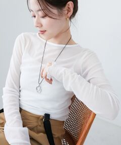 le.coeur blanc / ルクールブラン カットソー | 薄手で着心地抜群！新色登場★シアークルーネックプルオーバー