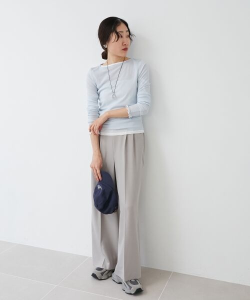 le.coeur blanc / ルクールブラン カットソー | 薄手で着心地抜群！新色登場★シアークルーネックプルオーバー | 詳細11