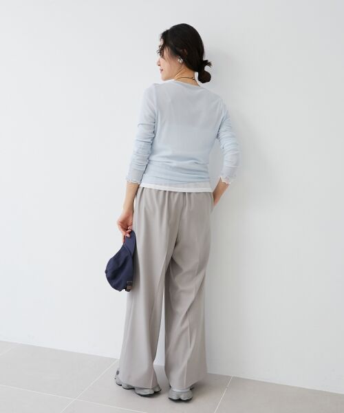 le.coeur blanc / ルクールブラン カットソー | 薄手で着心地抜群！新色登場★シアークルーネックプルオーバー | 詳細15