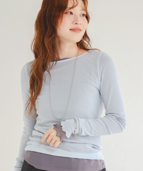 le.coeur blanc / ルクールブラン カットソー | 薄手で着心地抜群！新色登場★シアークルーネックプルオーバー | 詳細17