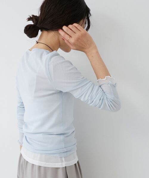 le.coeur blanc / ルクールブラン カットソー | 薄手で着心地抜群！新色登場★シアークルーネックプルオーバー | 詳細4