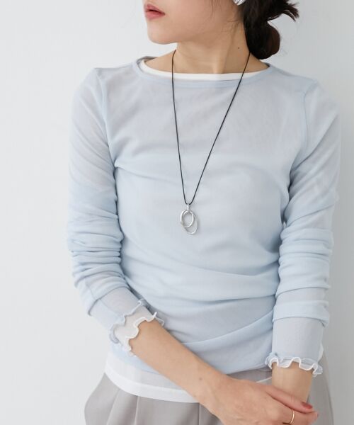 le.coeur blanc / ルクールブラン カットソー | 薄手で着心地抜群！新色登場★シアークルーネックプルオーバー | 詳細5