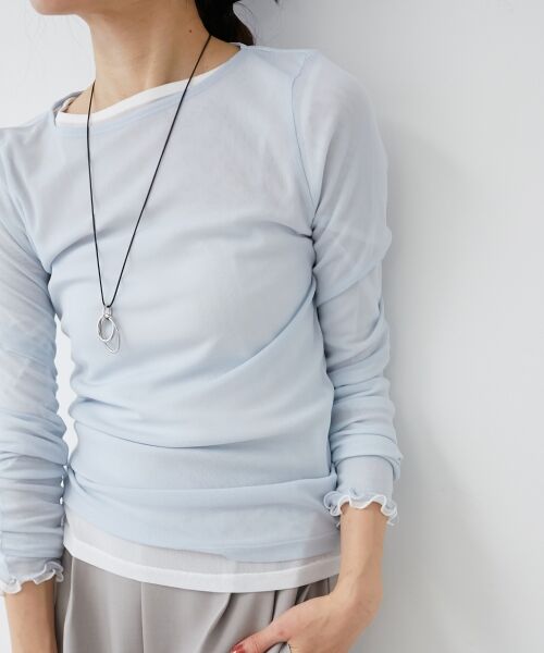 le.coeur blanc / ルクールブラン カットソー | 薄手で着心地抜群！新色登場★シアークルーネックプルオーバー | 詳細6