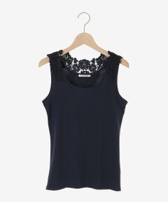 le.coeur blanc / ルクールブラン タンクトップ | バックモチーフレースタンク