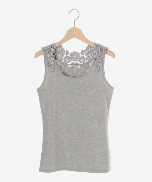le.coeur blanc / ルクールブラン タンクトップ | バックモチーフレースタンク | 詳細1