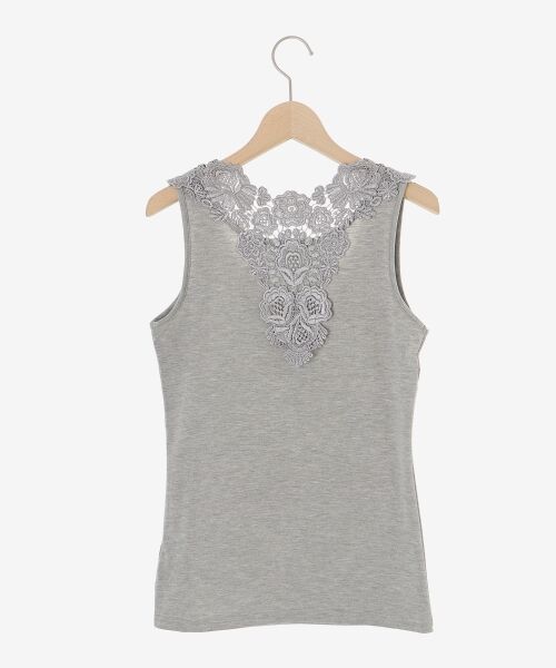 le.coeur blanc / ルクールブラン タンクトップ | バックモチーフレースタンク | 詳細10