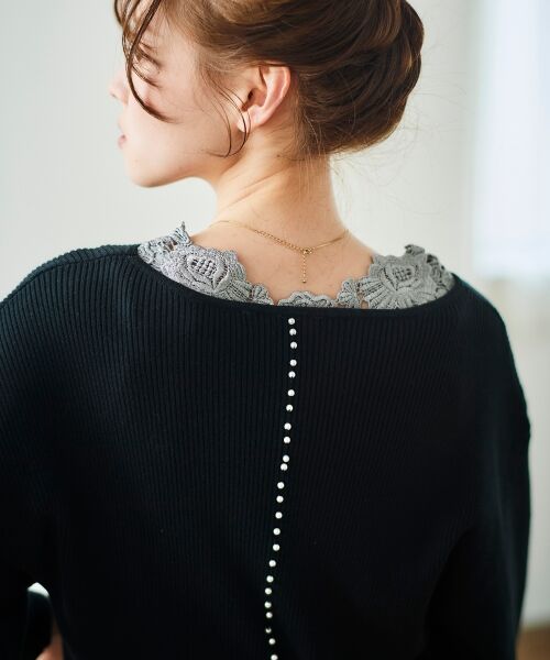 le.coeur blanc / ルクールブラン タンクトップ | バックモチーフレースタンク | 詳細2