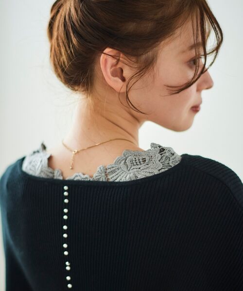 le.coeur blanc / ルクールブラン タンクトップ | バックモチーフレースタンク | 詳細5