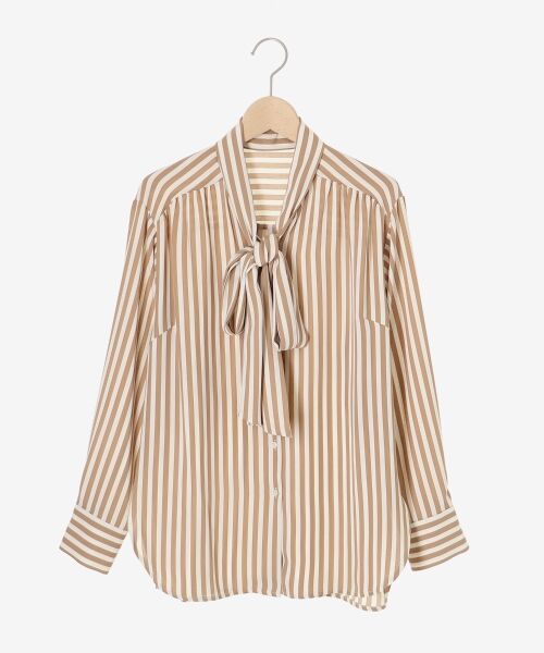 le.coeur blanc / ルクールブラン シャツ・ブラウス | ストライプボウタイブラウス | 詳細1