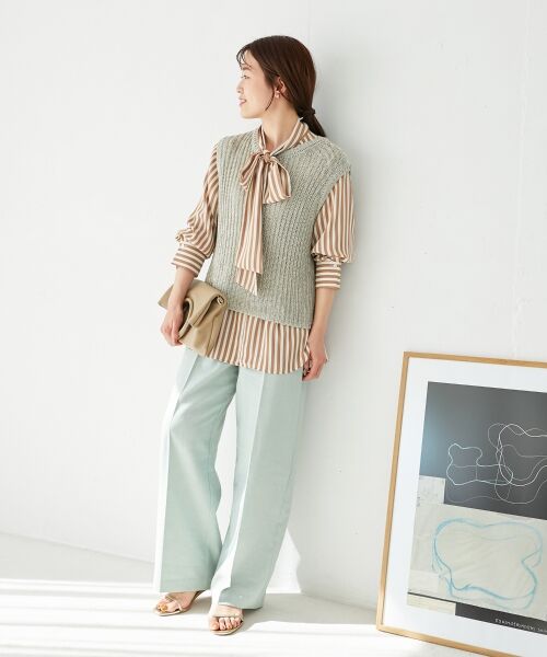 le.coeur blanc / ルクールブラン シャツ・ブラウス | ストライプボウタイブラウス | 詳細11
