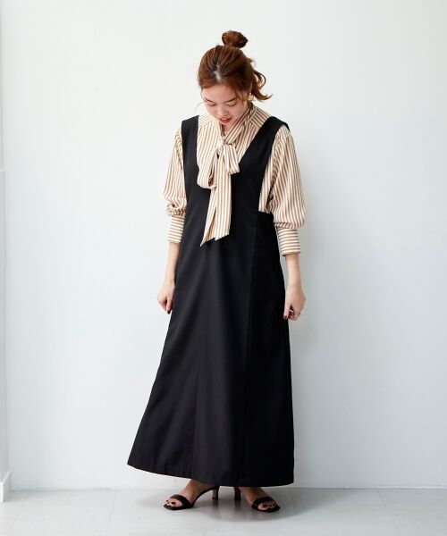 le.coeur blanc / ルクールブラン シャツ・ブラウス | ストライプボウタイブラウス | 詳細15