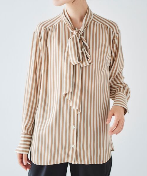 le.coeur blanc / ルクールブラン シャツ・ブラウス | ストライプボウタイブラウス | 詳細16