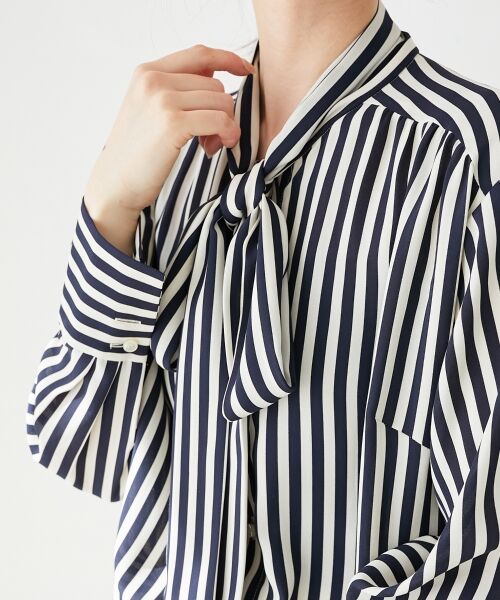 le.coeur blanc / ルクールブラン シャツ・ブラウス | ストライプボウタイブラウス | 詳細24