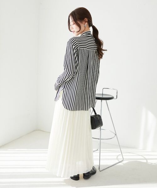 le.coeur blanc / ルクールブラン シャツ・ブラウス | ストライプボウタイブラウス | 詳細28