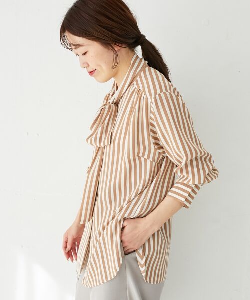 le.coeur blanc / ルクールブラン シャツ・ブラウス | ストライプボウタイブラウス | 詳細3