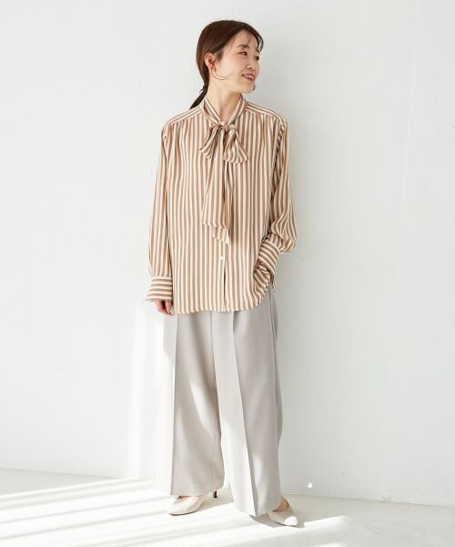 le.coeur blanc / ルクールブラン シャツ・ブラウス | ストライプボウタイブラウス | 詳細5