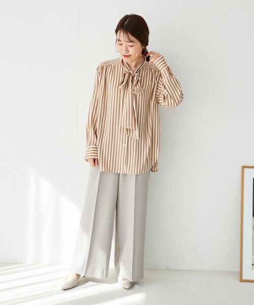 le.coeur blanc / ルクールブラン シャツ・ブラウス | ストライプボウタイブラウス | 詳細6